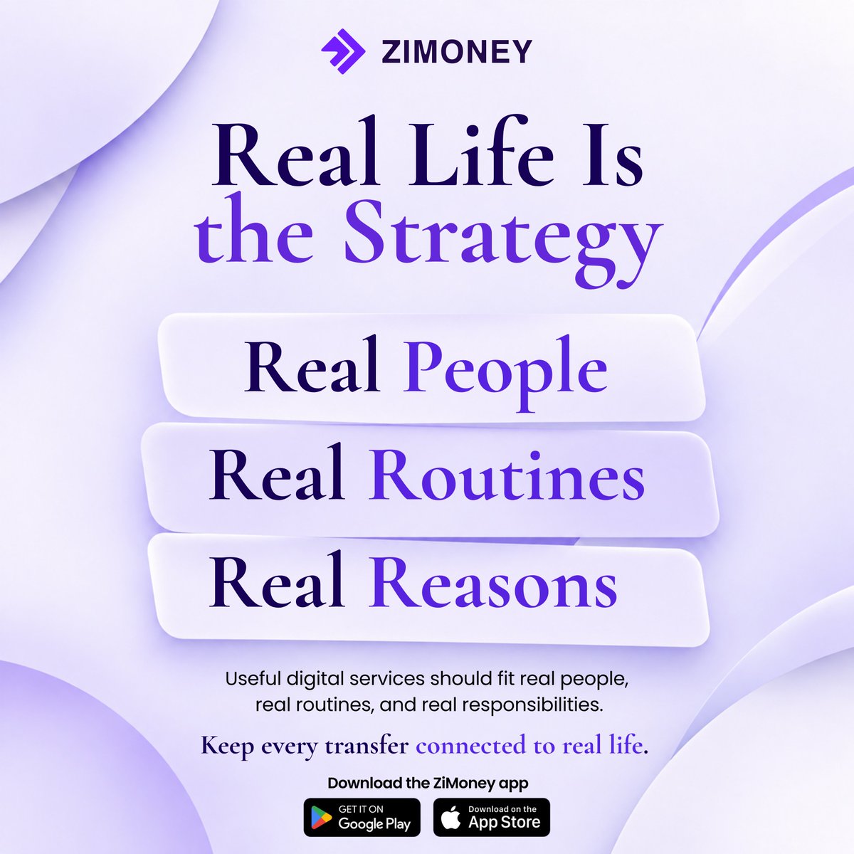zimoneyapp's tweet photo. Real people. Real routines. Real reasons. 💜
ZiMoney is built to fit everyday life and keep every transfer connected to what matters.#ZiMoney #RealLife #RealPeople #RealRoutines #SendWithPurpose https://t.co/XwftVGDavF