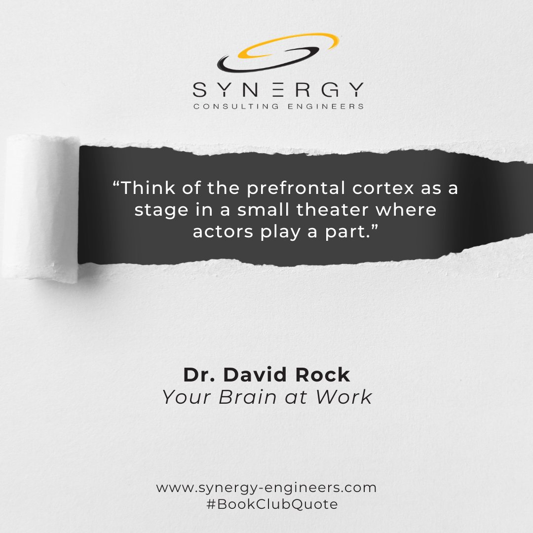 SynergyEngineer's tweet photo. This month, our team is reading Your Brain at Work and exploring what happens when too many “actors” compete for space on that stage.

#YourBrainAtWork #BookClub #TeamLearning #Productivity #WorkplaceCulture #ProfessionalGrowth https://t.co/ynziCc7Noa