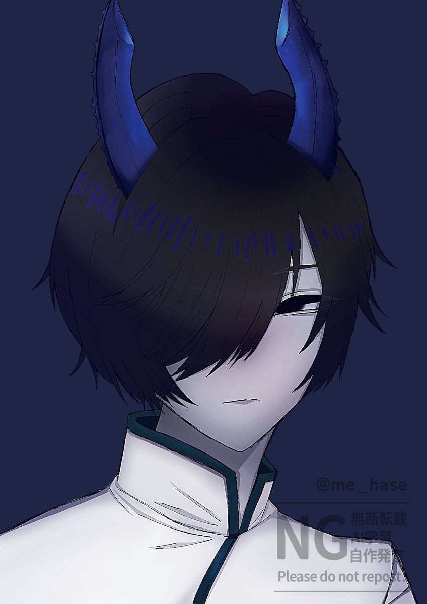 me_hase's tweet photo. #無言で片目隠れキャラの絵を上げる https://t.co/1TUylLOuJO