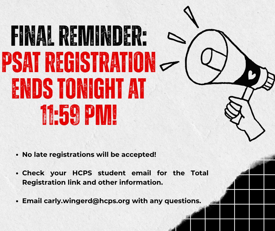 EHSRAMS's tweet photo. Edgewood  10th &amp; 11th Grades:  Final reminder about PSAT registration! https://t.co/TDit44bdkX