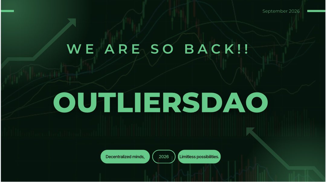 theoutliersdao's tweet photo. We are so back!!

It’s been a while that we transitioned to Twitter from a promising web3 WhatsApp community but due unavailability of our community managers and moderators, we halted for a lil time.🔥

Right now, we are back and growing bigger than ever before. 🔥

Stay tuned!! https://t.co/bCnOQ83Cwg