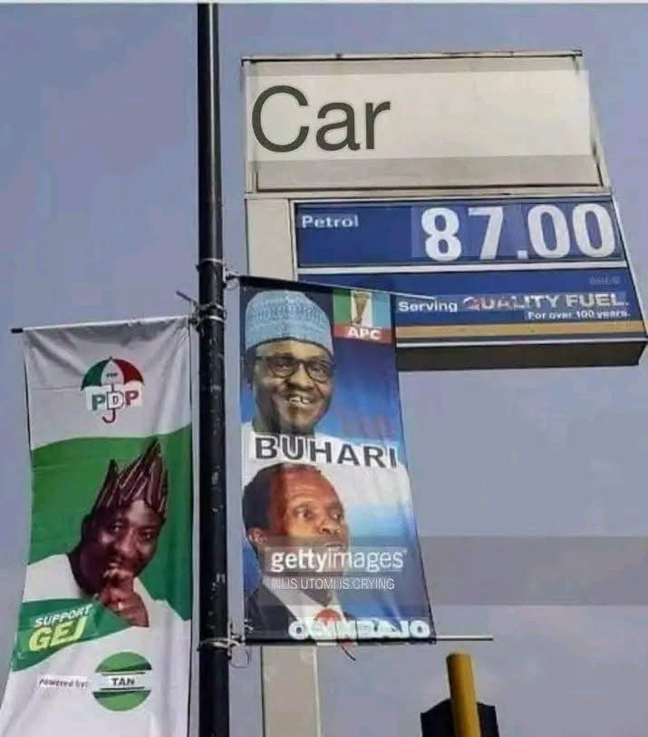 AbujaPresident's tweet photo. This was what they met in 2015. Kerosene was 100 naira, Diesel N120, Exchange rate naira to dollars was less than N200 to a dollar and they protested and told us It is an unforgivable sin.  

11 years later under Them 👇

Petrol N1,500
Kerosene over N2,000
Diesel over N2,000
Cooking gas over N1,000
Exchange rate over N1,400 to a dollar 
Yes cooking gas that was about N70 per kg is now over N1,000 and some fooolish suffering and smiling without sense say we should clap because governors are getting more money with less value.