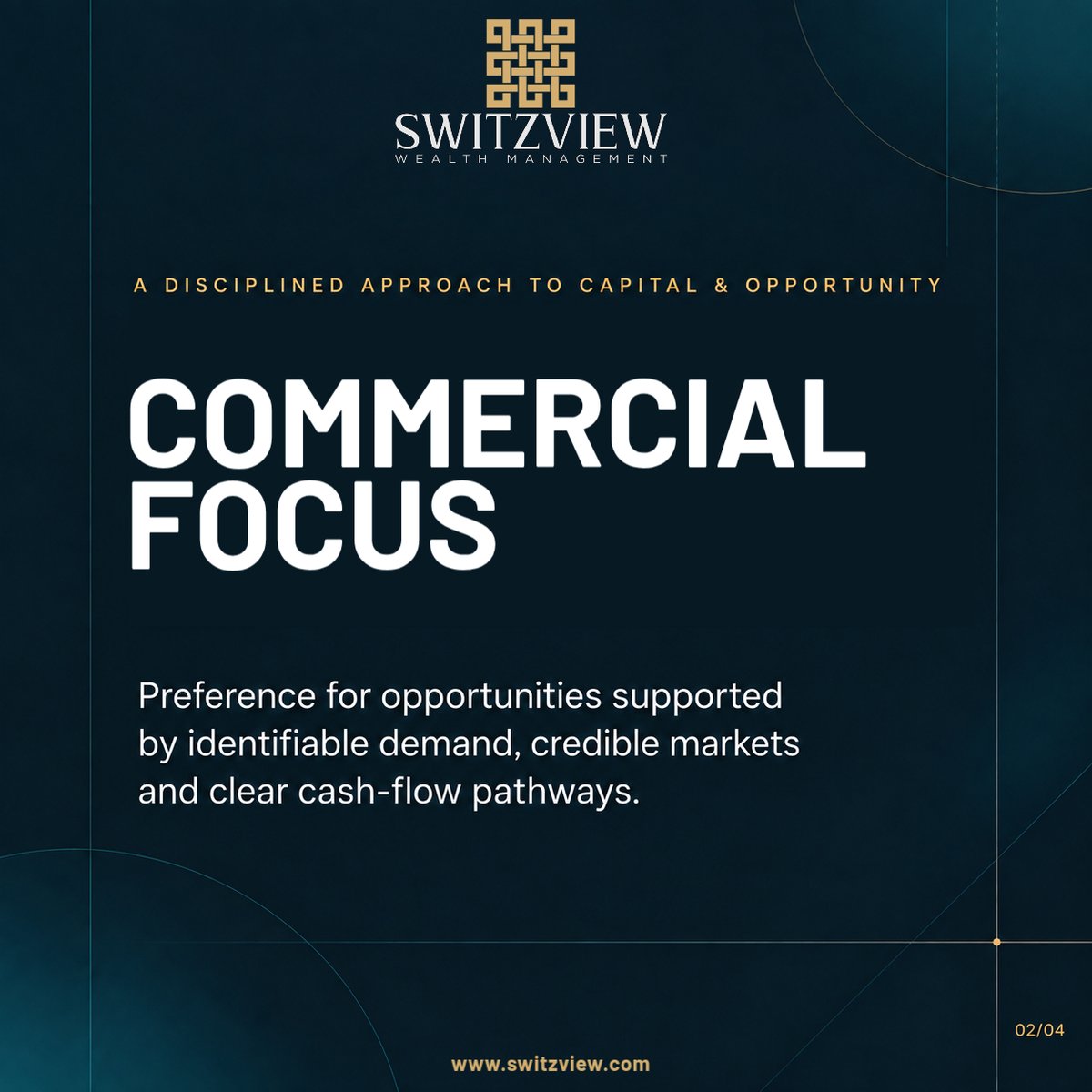 SwitzView's tweet photo. 𝐓𝐡𝐢𝐬 𝐢𝐬 𝐭𝐡𝐞 𝐒𝐰𝐢𝐭𝐳𝐕𝐢𝐞𝐰 𝐖𝐞𝐚𝐥𝐭𝐡 𝐌𝐚𝐧𝐚𝐠𝐞𝐦𝐞𝐧𝐭 𝐚𝐩𝐩𝐫𝐨𝐚𝐜𝐡:
𝘼 𝘿𝙞𝙨𝙘𝙞𝙥𝙡𝙞𝙣𝙚𝙙 𝘼𝙥𝙥𝙧𝙤𝙖𝙘𝙝 𝙩𝙤 𝘾𝙖𝙥𝙞𝙩𝙖𝙡 𝙖𝙣𝙙 𝙊𝙥𝙥𝙤𝙧𝙩𝙪𝙣𝙞𝙩𝙮.
#WhySwitzView #CapitalWithPurpose #SwitzView
https://t.co/JZrgktxl78 https://t.co/mrjSr0iOtZ