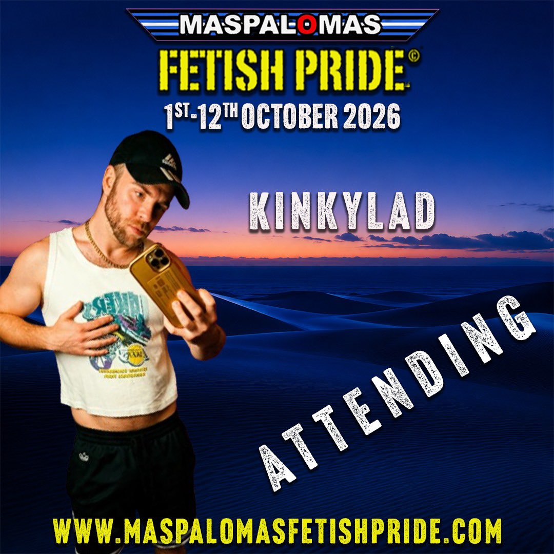 KNKYLAD's tweet photo. Can’t wait @MFW_GC 🖤

 #Maspalomas #MaspalomasFetishPride #gayfetish #kinky #kinkygay https://t.co/aIRzSByAzZ