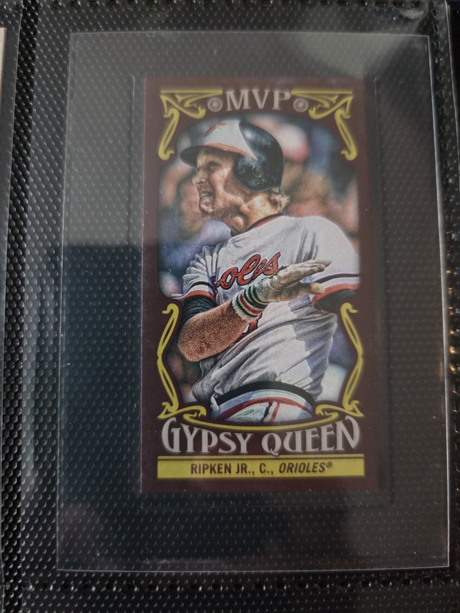 coachcreag's tweet photo. Posting a Ripken card from my collection every day until I forget. Day #975. 2016 Topps Gypsy Queen MVP Minis Cal Ripken Jr #MVPM-CR. https://t.co/86MvZcrhmy