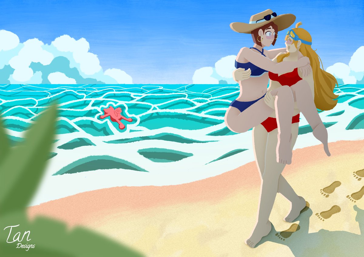 Bruhness816's tweet photo. A walk on the beach for the girlfriends!

#art #fanart #TheWitchsBakery #OCㅤㅤ https://t.co/jSEhfScSl0