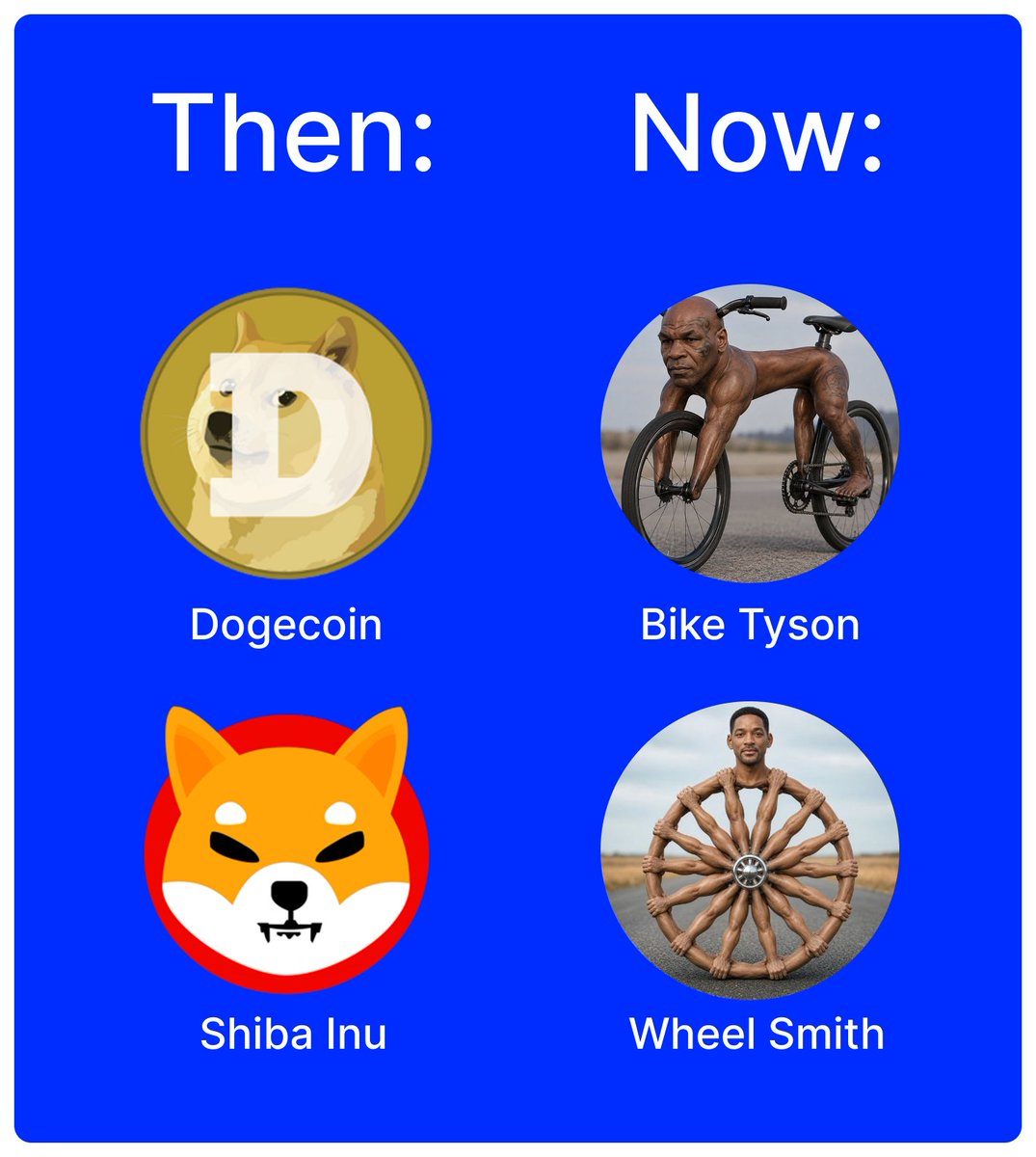 EvoOnChain's tweet photo. the evolution of memecoins

which era is better? https://t.co/G2xF1Qtlxj