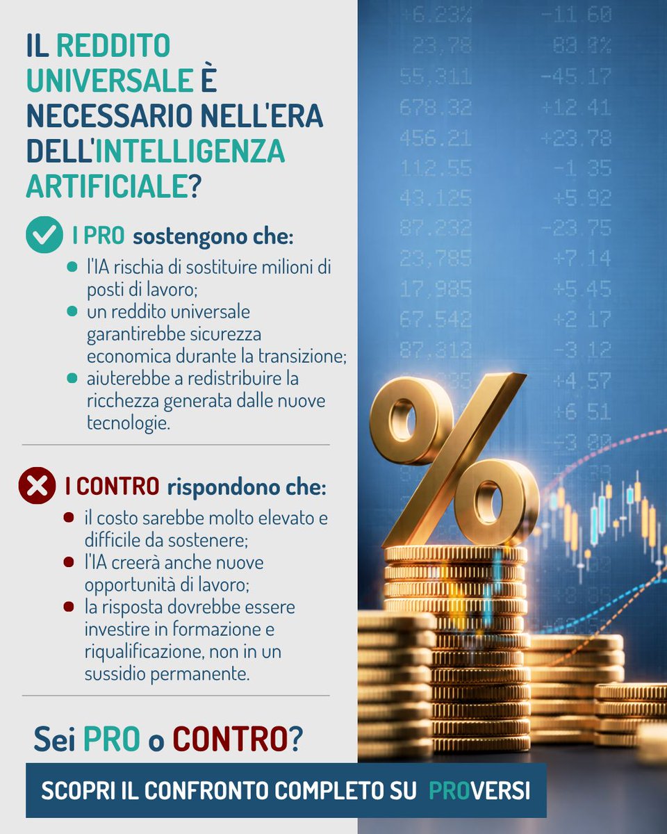 iproversi's tweet photo. Il reddito universale è necessario nell'era dell'intelligenza artificiale?
👉 Scopri il confronto completo su ProVersi. 
https://t.co/8hnkAu3lzY https://t.co/Pefk4vk582