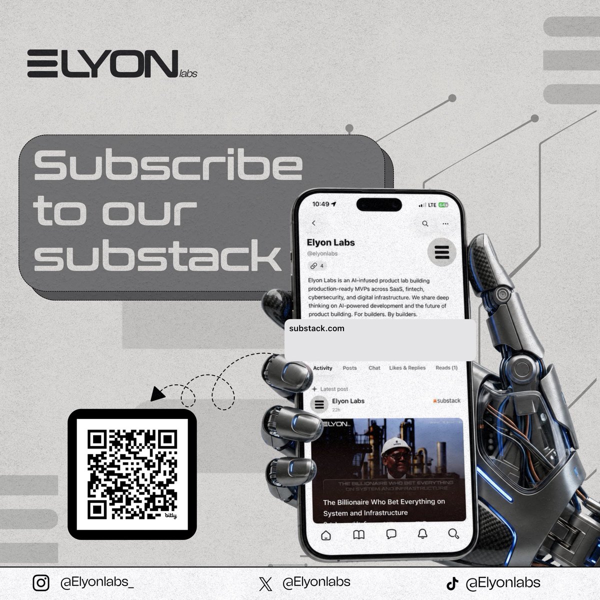 ElyonLabs's tweet photo. We’ve been writing, researching, and exploring some interesting ideas over on our Substack. 

If you enjoy thoughtful reads and learning something new along the way, come join us.

Subscribe and read with us. 🖤
https://t.co/Eh2njJE0LH

#elyonlabs #substack #tech #AI #technology https://t.co/233mx7VIfj