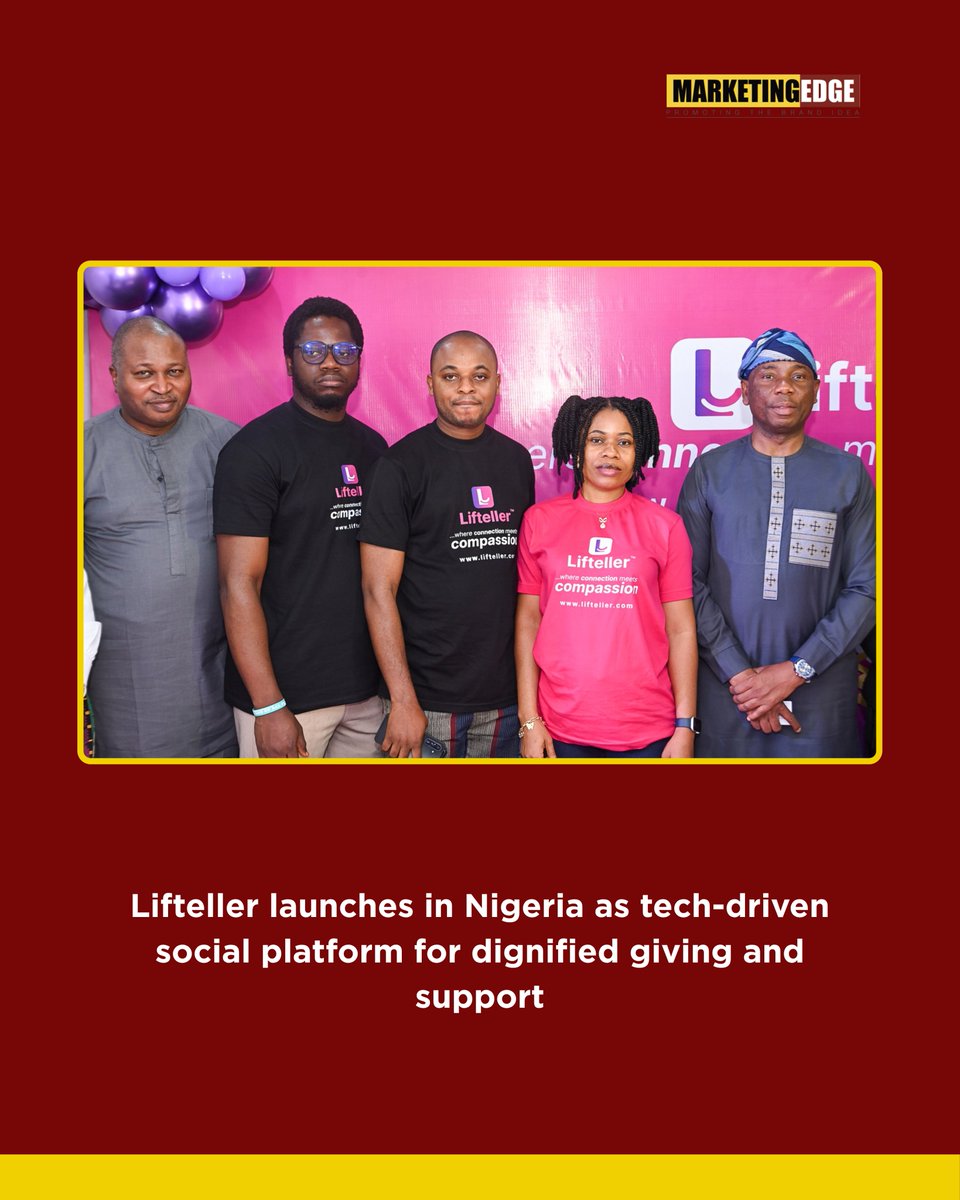 MarketingEdgeM's tweet photo. @lifteller0 officially launches in Nigeria as a social platform for dignified peer-to-peer giving! 

Backed by Lotus Bank, the platform targets 2M users by Dec 2026 for monetary &amp; non-monetary support.

Read more on our website! 

#MarketingEdge #Lifteller #TechForGood https://t.co/7YFmii4JAi
