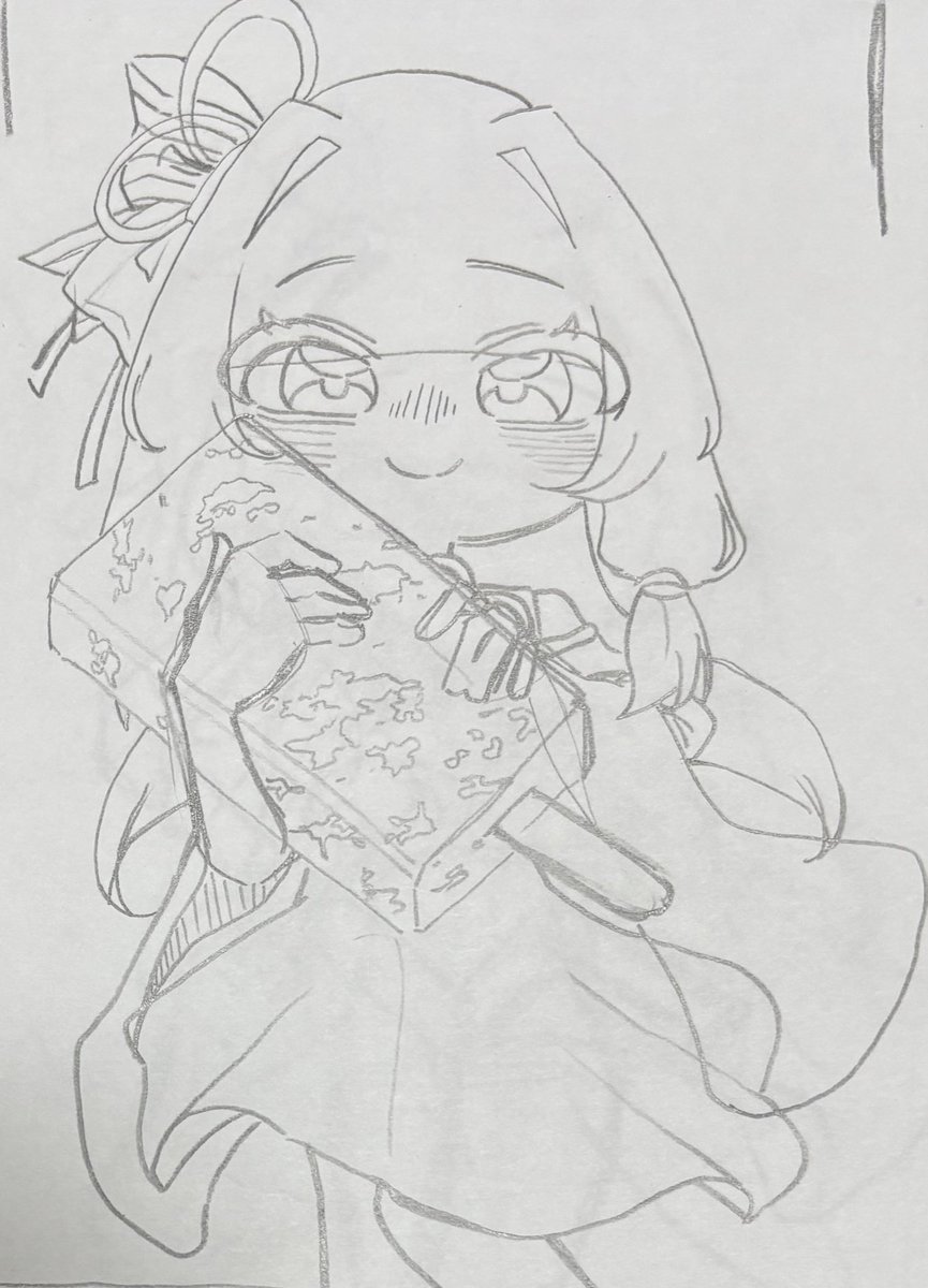 KittenCottonn's tweet photo. 大ラフ→ちょっと修正→下書き→トレースして線画って感じです https://t.co/gcgfpstr97