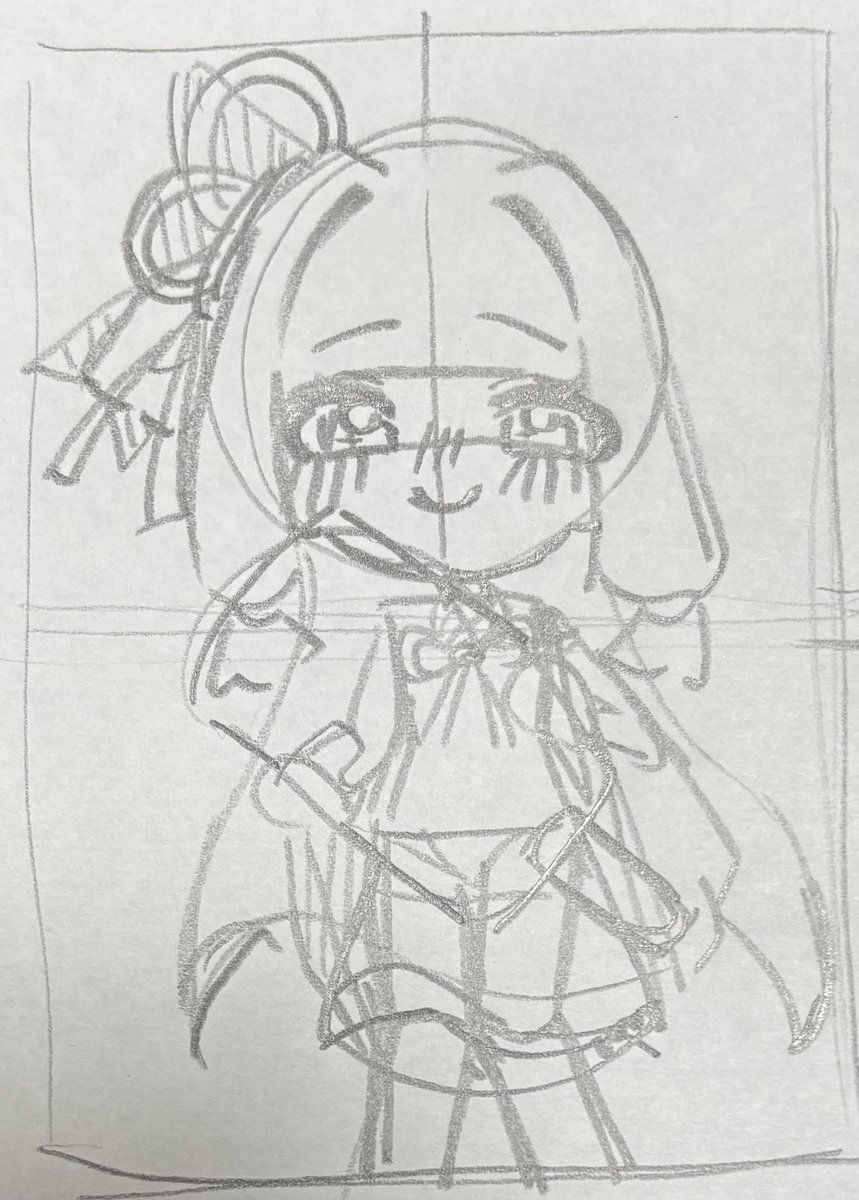 KittenCottonn's tweet photo. 大ラフ→ちょっと修正→下書き→トレースして線画って感じです https://t.co/gcgfpstr97