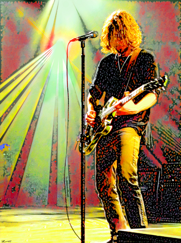 ZeroChance's tweet photo. "I'm not a lyric writer to make statements. What I enjoy doing is making paintings with lyrics, creating colorful images." - Chris Cornell #soundgarden

"I enjoy making colorful images of Chris &amp; Soundgarden." - ZeroChance https://t.co/EwxUxzxpcy