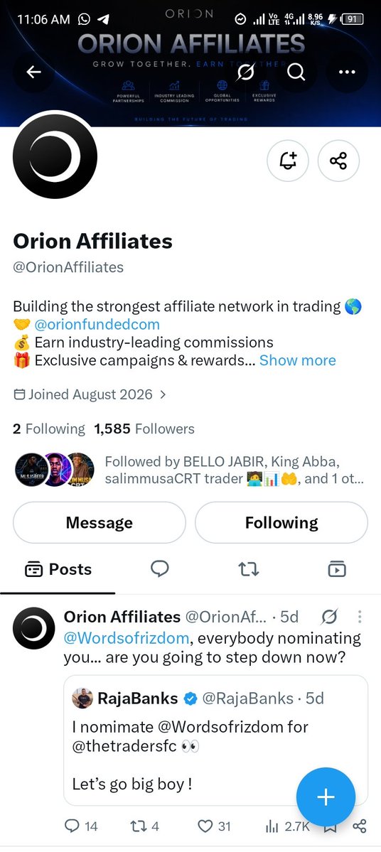 jabsonx88's tweet photo. @Mlsjabeer @OrionAffiliates @Orionfundedcom Done https://t.co/vZEyVV6Bq8