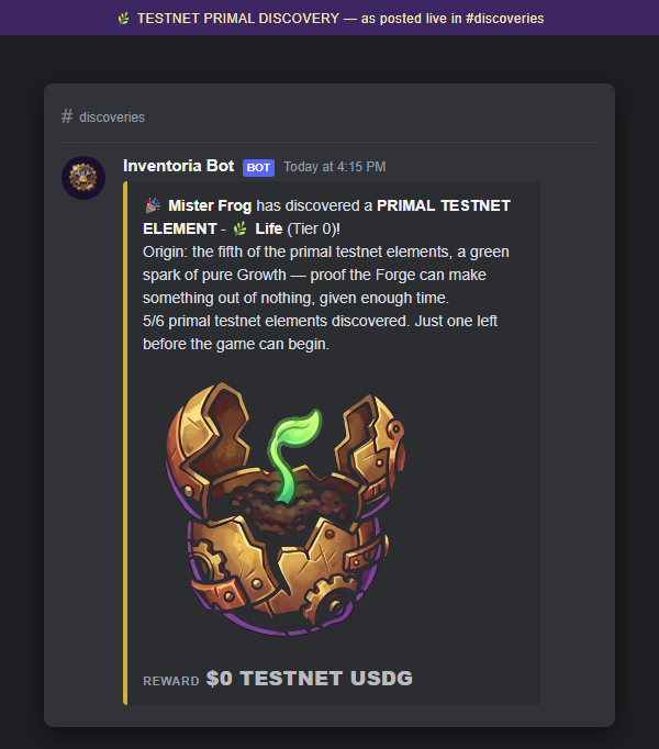 InventoriaGame's tweet photo. Primal Element #5 discovered. Nearly there... ☺️ https://t.co/2UVPiMXh8b