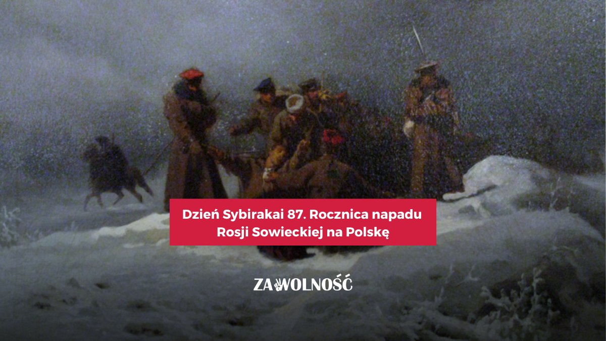 FundacjaZW's tweet photo. 🇵🇱 17 września obchodzimy Światowy Dzień Sybiraka.

Data nie jest przypadkowa. Tego dnia, w 1939 roku, Armia Czerwona przekroczyła granice Polski. Dziś 17 września jest przede wszystkim dniem pamięci o Polakach, którzy zostali wywiezieni na Syberię oraz do innych części Związku Sowieckiego.

Zesłanie oznaczało przymusowe opuszczenie domu, rozłąkę z rodziną i życie w niezwykle trudnych warunkach, często tysiące kilometrów od ojczyzny.

Światowy Dzień Sybiraka przypomina nam, jak ważne jest zachowanie świadectw osób represjonowanych i przekazywanie ich historii kolejnym pokoleniom. Pamięć o ich losach nie może zaginąć.

🕯️ Dziś oddajemy hołd Sybirakom i wszystkim ofiarom sowieckich represji.

Pamiętamy 🇵🇱

#sybir #sybiracy #zawolność