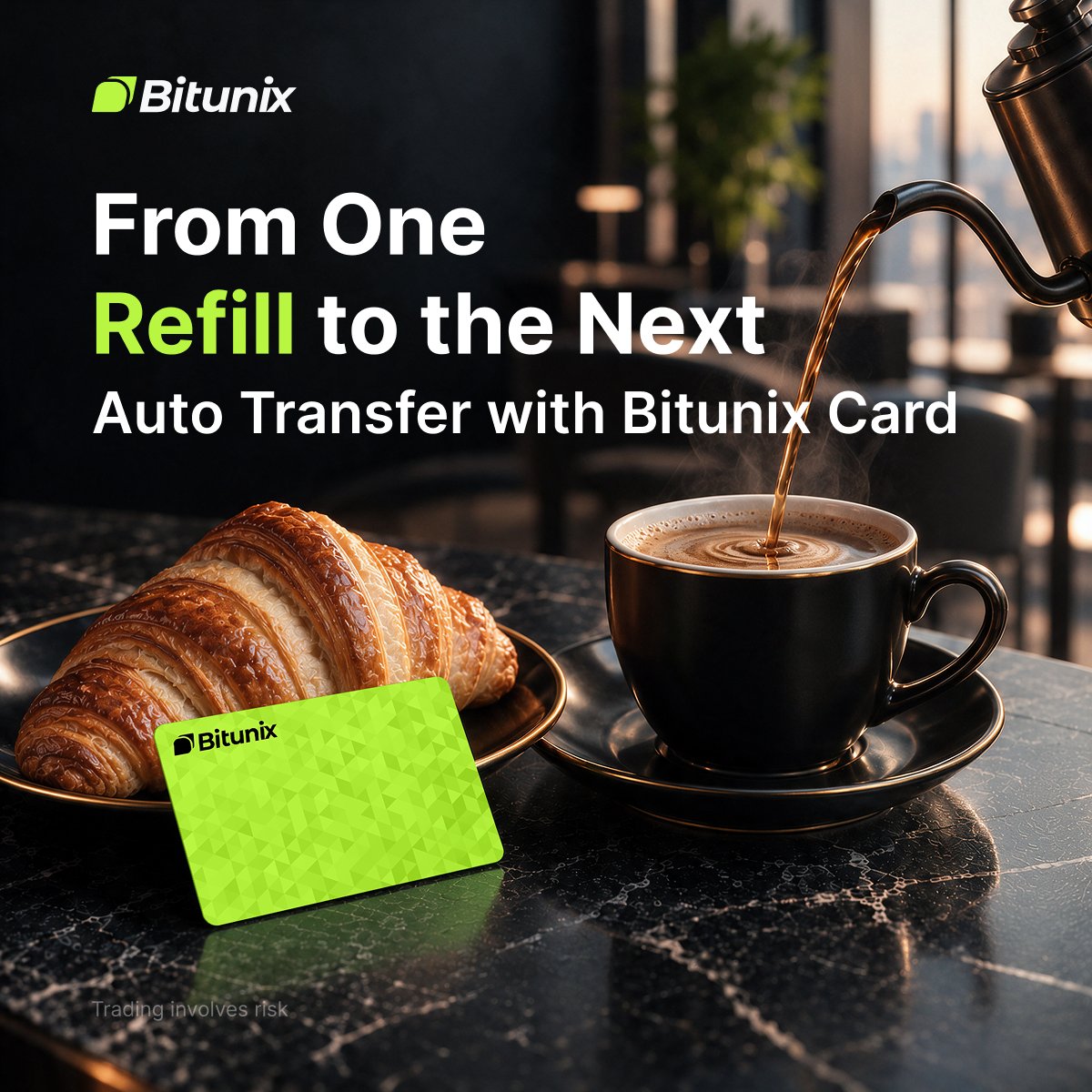 BitunixOfficial's tweet photo. From one refill to the next, keep it Ultra.

Auto Transfer keeps your Bitunix Card ready for everyday spending with less manual topping up.

👉 Get your Bitunix Card today and refer a friend to receive 10 USDT, while your friend gets 5 USDT too: https://t.co/EE3XRxANoM https://t.co/L6kllUtkF6