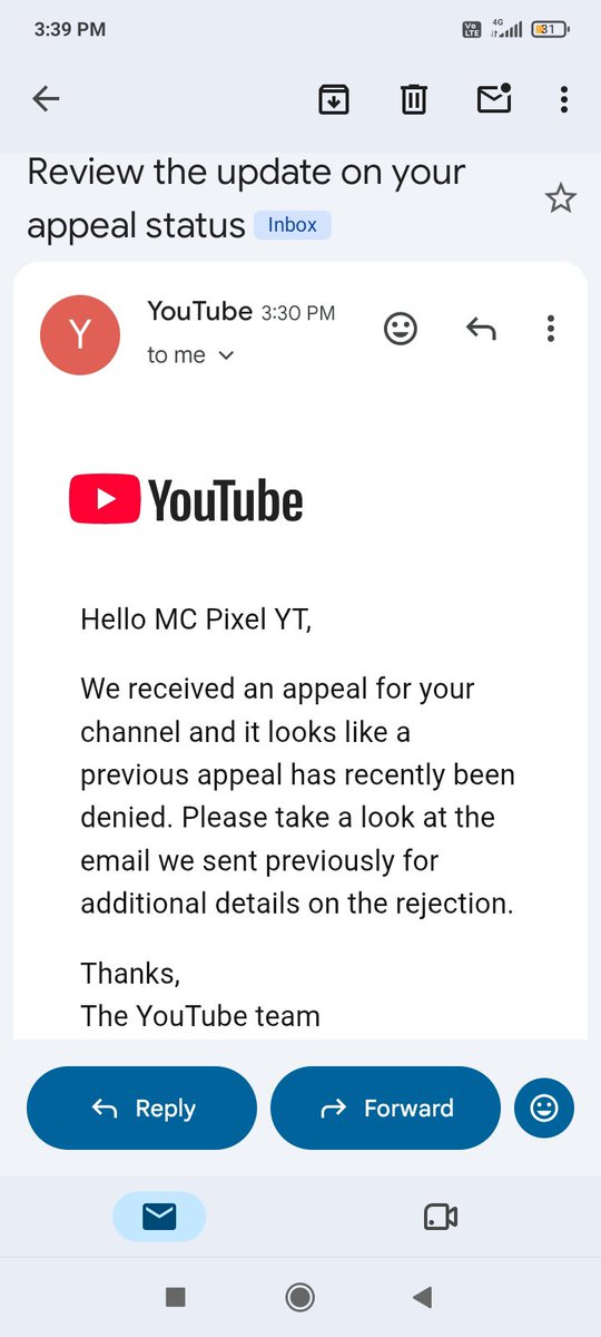 MCPixelYT's tweet photo. Today my YouTube channel was suddenly removed.
I have always created genuine and original podcast content, never spam or scams.
I have already appealed and I kindly request @TeamYouTube to review my case.
This channel is my hard work and my dream.
🙏❤️

#YouTube #SupportCreators https://t.co/AKOs6ts621