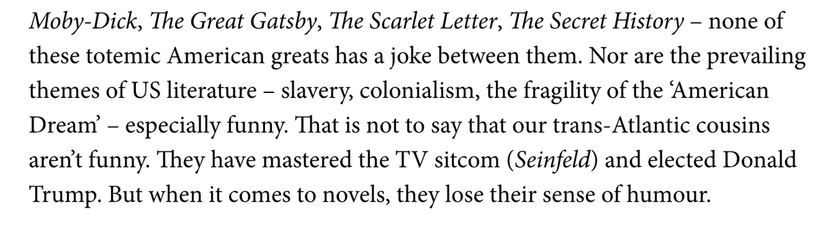 jhendersonYT's tweet photo. The most charitable interpretation of this passage is that the author has never read Moby-Dick, as it is often hilarious. https://t.co/oE3ZsCkmma