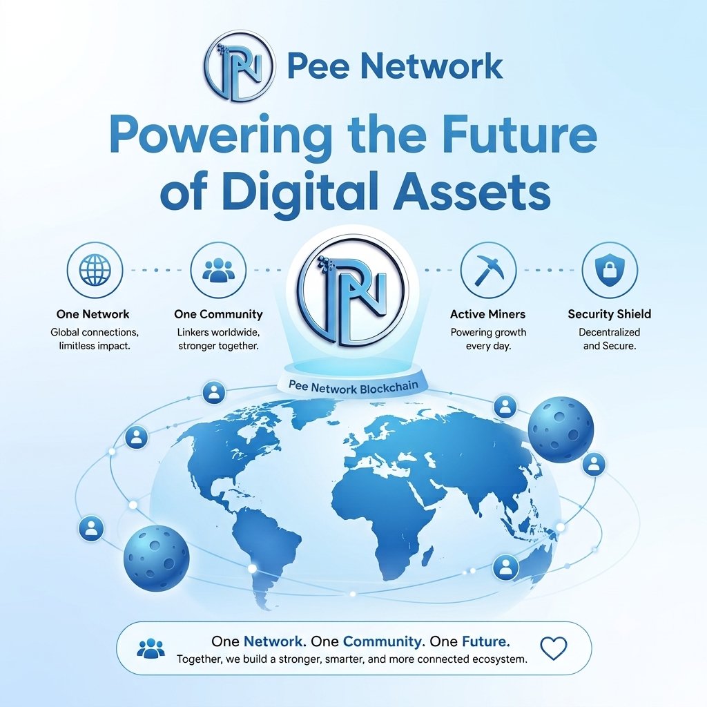 PeeNetwork_tech's tweet photo. ONE NETWORK. ONE COMMUNITY.

Active miners are the heartbeat of Pee Network.

Every active participant adds to the strength, resilience, and collective security of the network.

⛏️ Stay active.
🤝 Keep growing the community.
🛡️ Be part of the network’s collective shield.

One Network. One Community. One Movement.