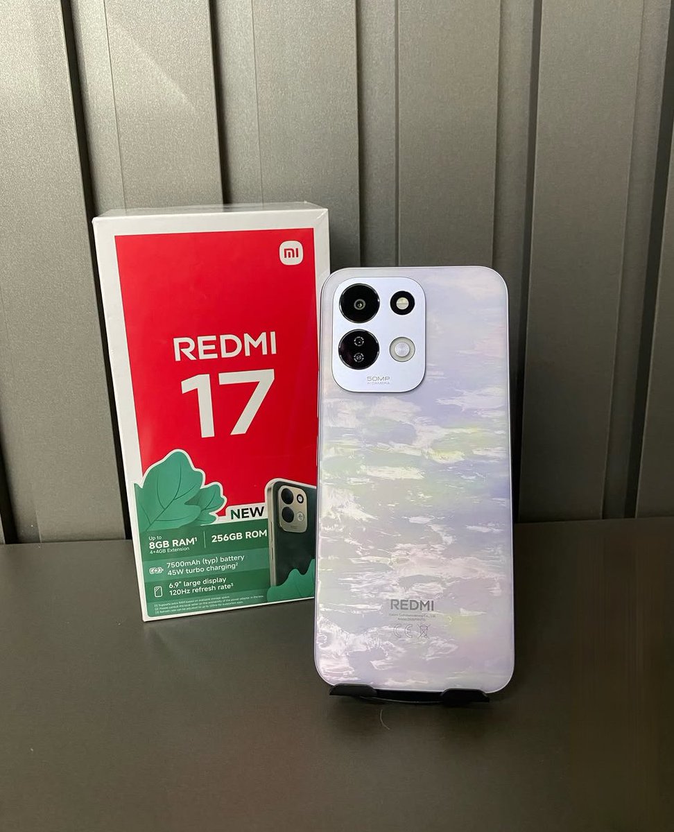 PhoneHomeKE's tweet photo. Redmi 17 🆕 

📸50MP
📸8MP
🔋7500mAh, 45W
Side-mounted 🫆

Variants;

4/128GB ~ Ksh. 20,000
Deposit: Ksh. 2200 Daily: Ksh. 115

4/256GB ~ Ksh. 25,000
Deposit: Ksh. 2800 Daily: Ksh. 140

6/256GB ~ Ksh. 28,000
Deposit: Ksh. 3100 Daily: Ksh. 155

☎️ 0701688957

#redmi17 https://t.co/N4jghTatfH