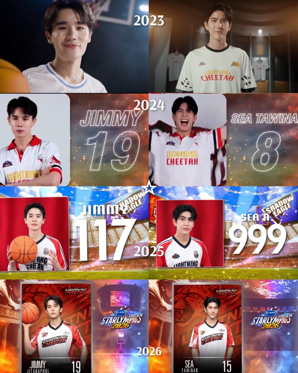 starsyjs's tweet photo. jimmysea over the years in STARLYMPICS from 2023 to 2026 🥹💜🩵

— ☆ #จิมมี่ซี #jimmysea 
#GMMTVStarlympics2026 https://t.co/Kqb79D2I0c