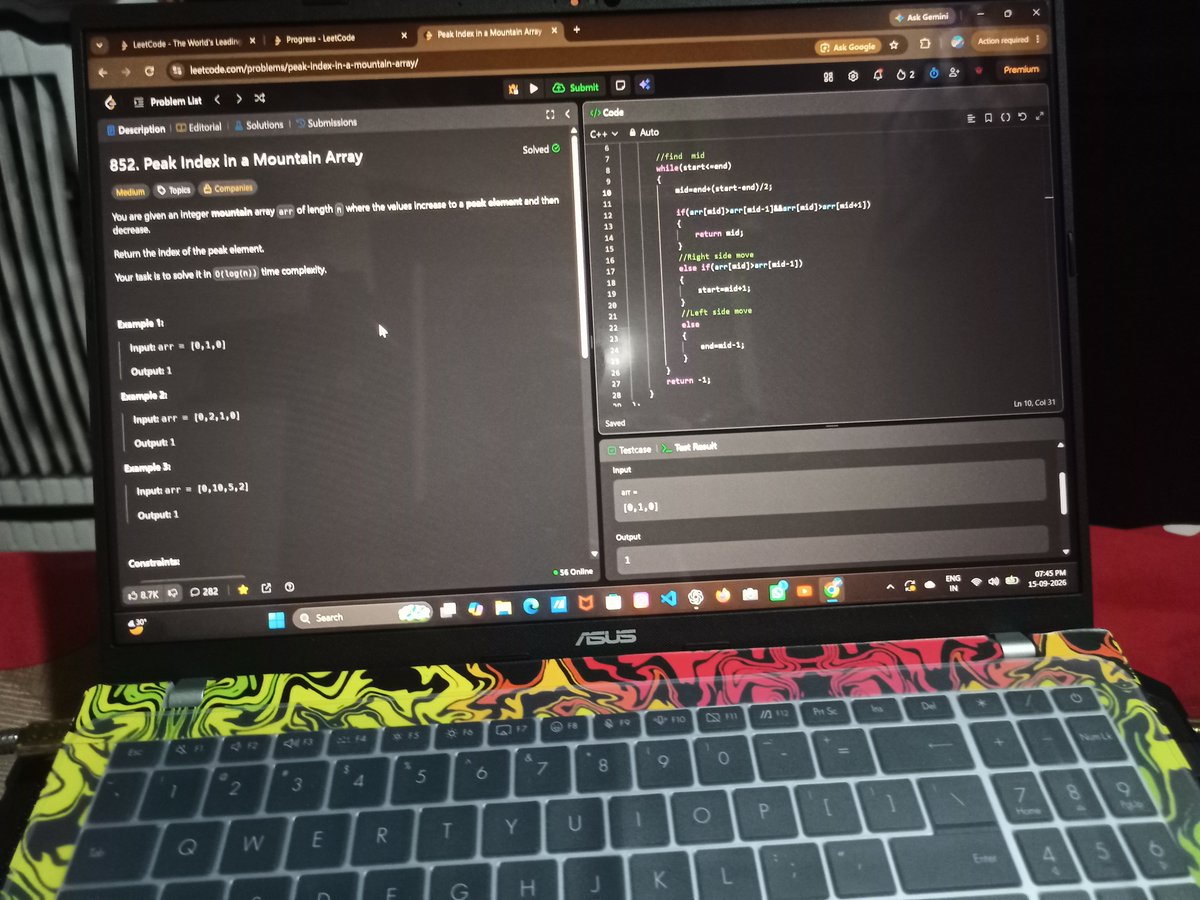 sumit_coder_'s tweet photo. Today’s #DSA grind was all about Medium-level LeetCode problems! 🟡
Approach issues, errors, wrong outputs &amp; lots of dry runs😵‍💫
But kept going until the logic finally clicked!✅
Getting stuck isn’t failure.
#LeetCode #CodingJourney #ProblemSolving #100DaysOfCode #Learning https://t.co/3CTuELmTNK