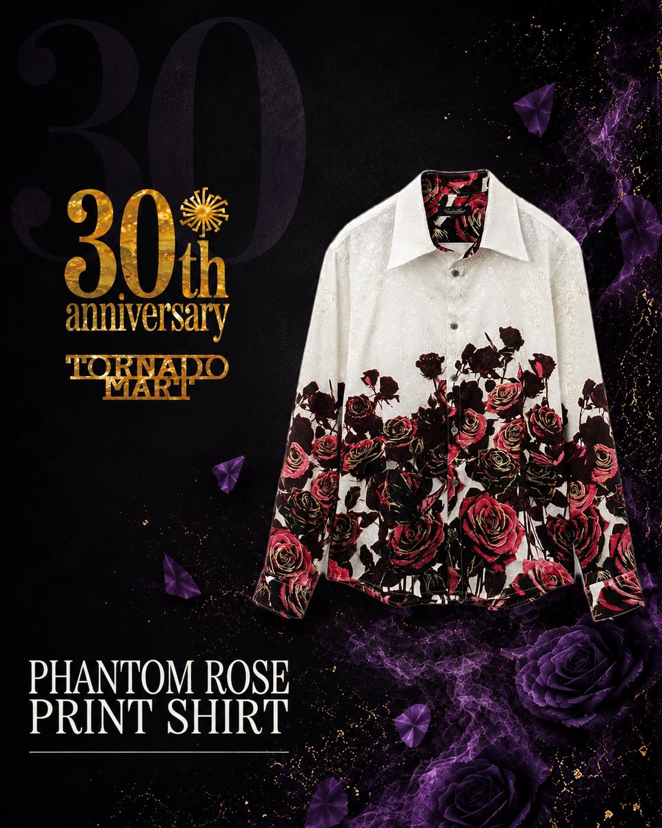 TORNADO_MART_O's tweet photo. ブランド30周年を記念するスペシャルコレクション
____________________

ファントムローズガーデンプリントシャツ
品番：2002484

アーカイブを彩ったグラデーションフラワーの記憶を、現代のローズガーデンへ。
____________________

#TORNADOMART
#トルネードマート
#30周年 
#アニバーサリー https://t.co/kA0vBINsVw