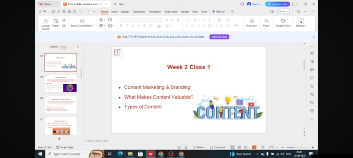 united_sta16417's tweet photo. Week 2, Class 1 with @Betechified 📚

Today I learned about Content Marketing, Branding, and what makes content valuable.

I’m realizing that good content isn’t just about posting. It’s about giving people a reason to care.

Still learning. 🚀

#DigitalMarketing https://t.co/xTn6L3jI5a