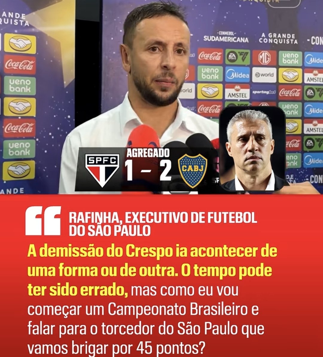somosaopaulinos's tweet photo. E no fim qual é meta do São Paulo? 45 pontos.

Crespo sempre esteve certo e Rafinha, Massis e Rui Costa errados. https://t.co/m6Pr6zTMx0