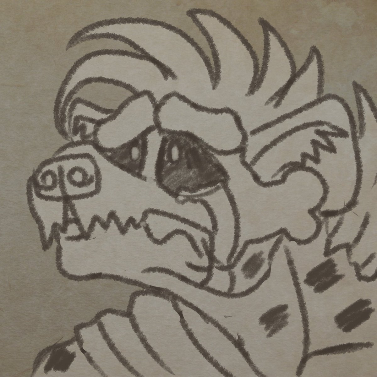 GrosshuHyena's tweet photo. My EST Nooners get a secret bonus doodle of Forsburn https://t.co/SV6MnaOU2H