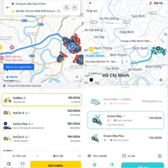 Nguyenhung9921's tweet photo. CÙNG MỘT CUNG ĐƯỜNG MÀ GIÁ GẤP ĐÔI Ở 2 APP ?

Mọi người hay đặt xe ở app nào ? https://t.co/TaFmFTY6bi