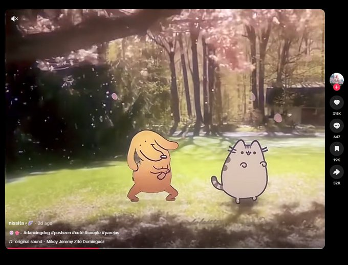 wallstreetdev67's tweet photo. DANCING DOGGY JUST GOT A NEW FRIEND  

There are new videos coming out and going viral of Dancing Doggo dancing along side with "Pusheen".  

Dancing Doggo is at $2M on RH, and this is the perfect beta to it, just two videos already have 2M views in total and a lot more are starting to come out.  

https://t.co/7E5kQHeAlO (1M VIEWS)  https://t.co/pWFEmBZssH (1M)  

Name Proof: https://t.co/bu8Q8HgqVw