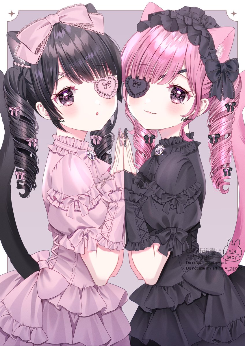 ade_pen_25's tweet photo. ロリータちゃんとゴスロリちゃん🪞🎀 https://t.co/ovAaf31nT0