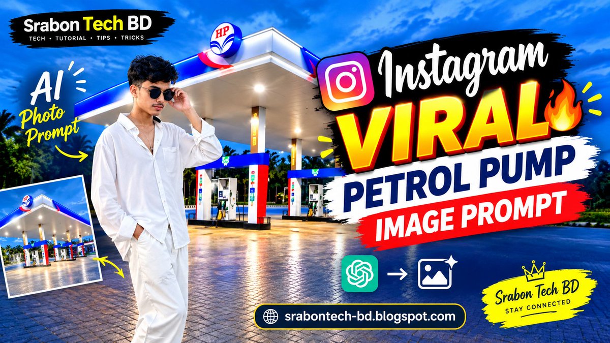 Srabontechbd's tweet photo. Viral Petrol Pump Image Prompt for ChatGPT &amp; Midjourney

Want to recreate the viral petrol pump photoshoot look with your own face? Copy this viral AI

#ViralAIPrompt #PetrolPumpAesthetic #ChatGPTPhoto #MidjourneyV6 #AIPhotography #MenFashionShoot #BlueHourVibes #AIPortrait https://t.co/CwO05YxZ4c