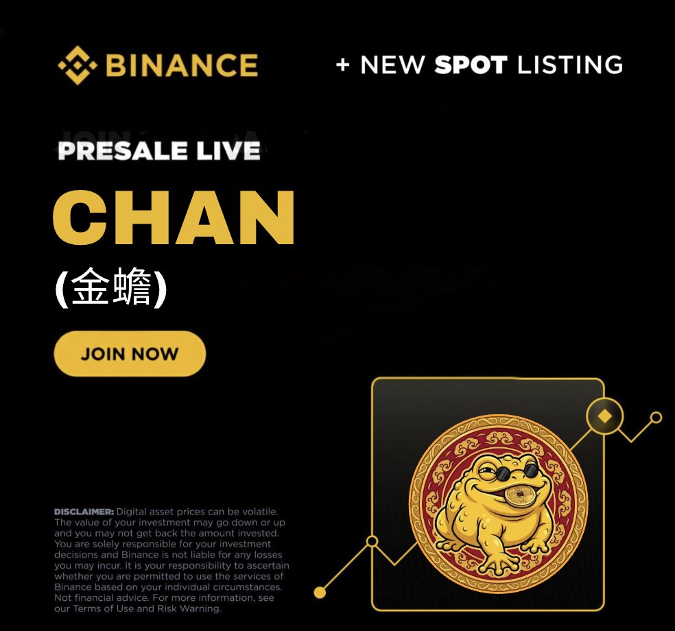 CHANxBNB's tweet photo. 🔸 #CHAN 预售今日正式开启！🚨 https://t.co/3ko2NthImx 

立即购买预售，发送 +0.1 #BNB 至 ⬇️
0x8237B32c0f84BfB39e9174bA291daAC74850BC4a

🔸 最低 0.1 $BNB || 代币将在 5 分钟内到账。⏰
🔸 比例：1 $BNB = 45,000,000 #CHAN 🐸 (金蟾)

留下你的 #BNB 地址并转发 ♻️ = 150,000 #CHAN 🪂 https://t.co/OIjOSKEDuM