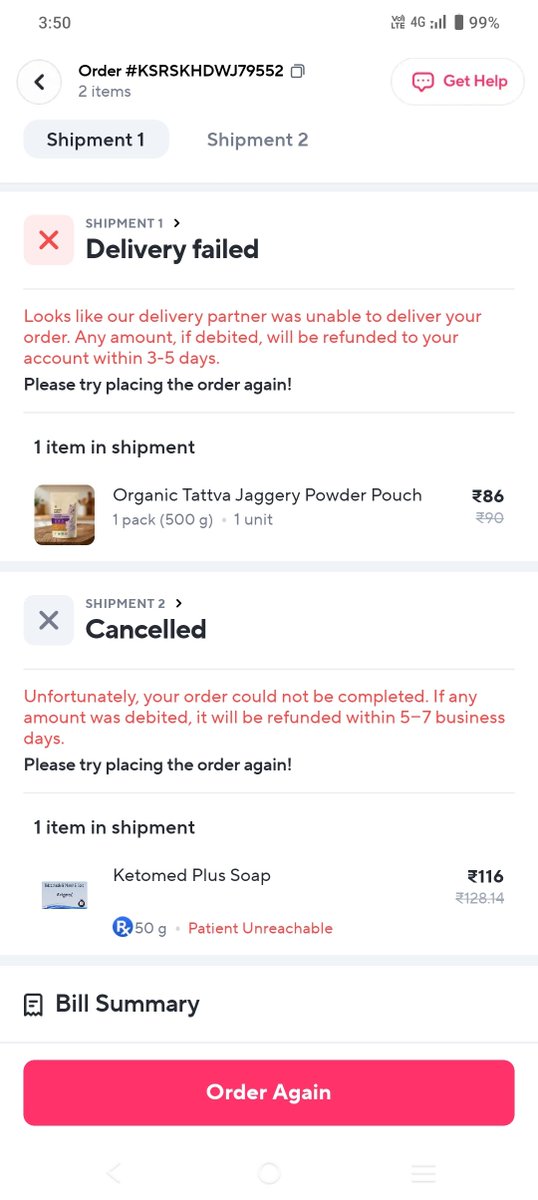 HHus66597's tweet photo. @ZeptoNow Your representative threatened me, saying I cannot order again if I cancel. Who gave her that authority? Your outdated/spoiled onion complaint remains unanswered. Stop intimidating customers and resolve my complaint immediately. #Zepto #ConsumerRights #FSSAI #NCH https://t.co/iattHIcPC6