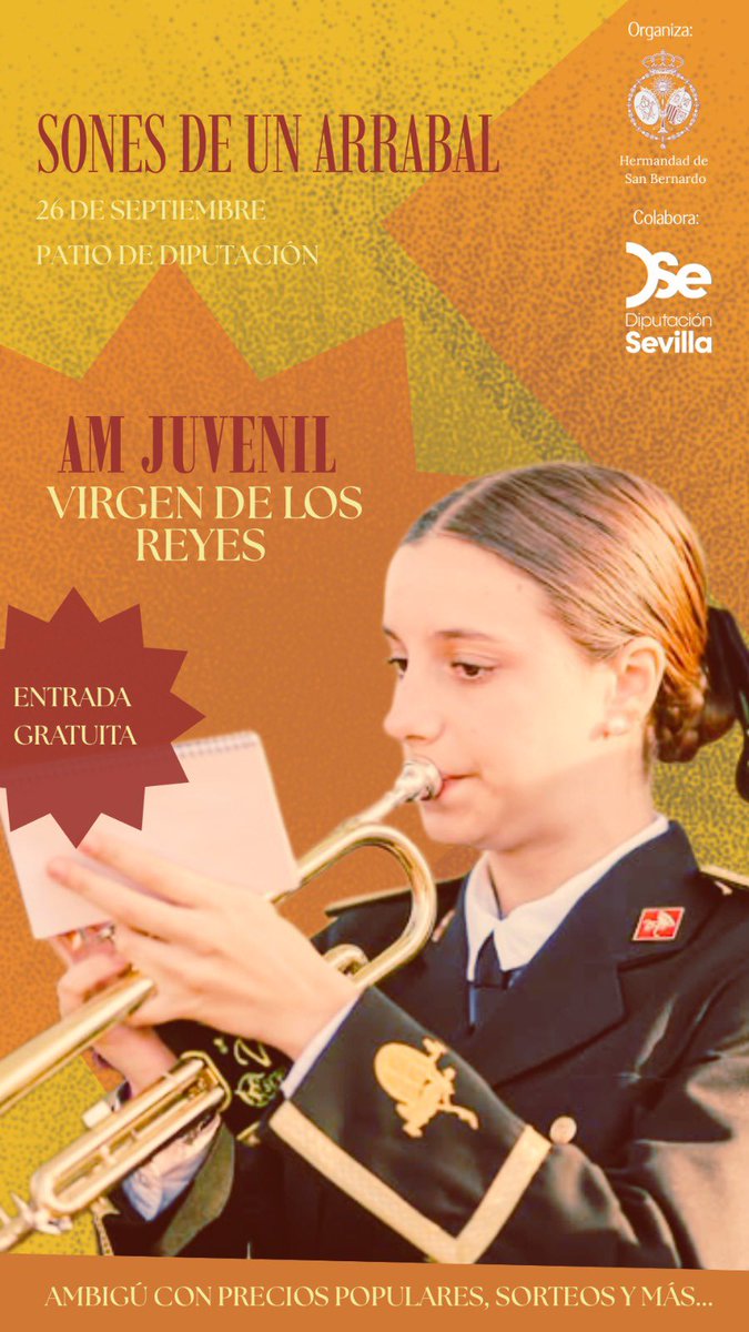 hdadsbernardo's tweet photo. ⚫️🟣 A diez días del Certamen Sones de un Arrabal, que se celebrará en el Patio de la @DIPUSEVI el 26 de septiembre, seguimos anunciando bandas.

✅ @SangreSanBenito 

✅ Juvenil @AgrupacionVR 

✅ Sagrado Corazón de Marchena https://t.co/I9TnZu068a