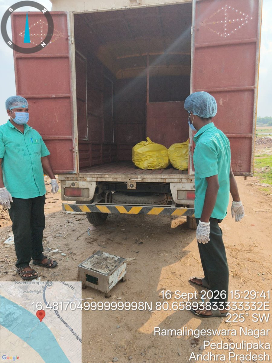 DrSandeepJSP's tweet photo. Within hours of the issue being reported, APPCB Vijayawada EE, Mr. Srinivas, and his team identified the location where expired medicines had been dumped. Approximately 4 kg of discarded and expired medicines were collected and sent to a CBMWTF for safe disposal.

Under the leadership of the Honourable Deputy CM, @PawanKalyan garu, APPCB is committed to a clean and safe environment.
@yskanth 
#APPCB