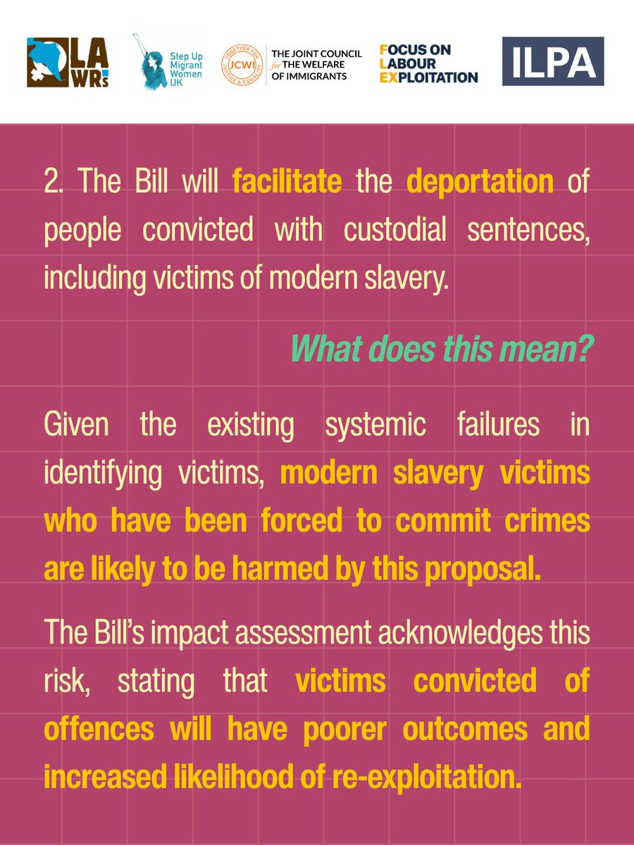 lawrsuk's tweet photo. @JCWI_UK @FocusOnLabour @ILPAimmigration @JCWI_UK @FocusOnLabour @ILPAimmigration are working on an amendment to the Bill to create a safe reporting mechanisms for victims of crime and exploitation. (3/4) https://t.co/s1mQU7U2LA