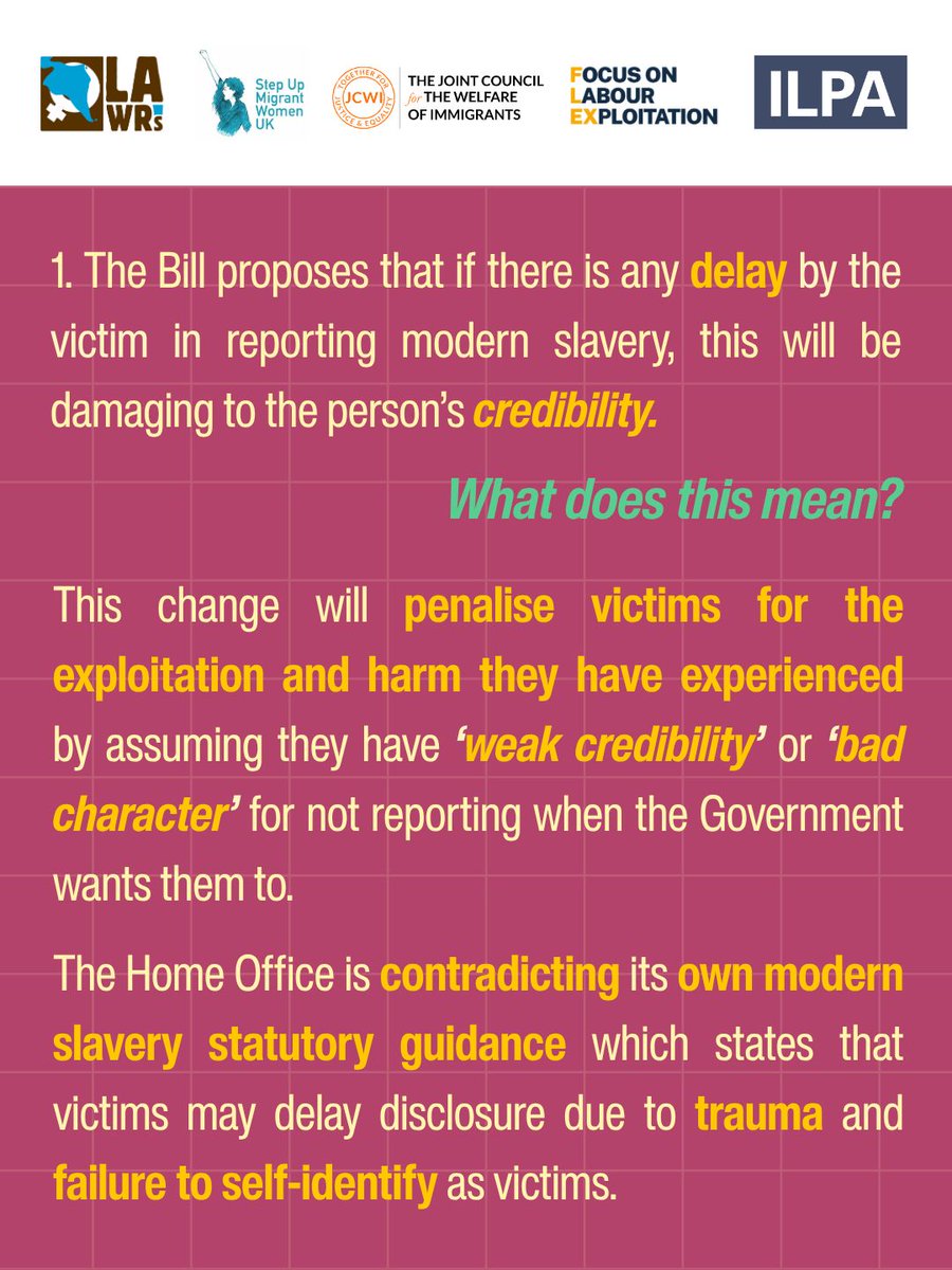 lawrsuk's tweet photo. @JCWI_UK @FocusOnLabour @ILPAimmigration @JCWI_UK @FocusOnLabour @ILPAimmigration are working on an amendment to the Bill to create a safe reporting mechanisms for victims of crime and exploitation. (3/4) https://t.co/s1mQU7U2LA