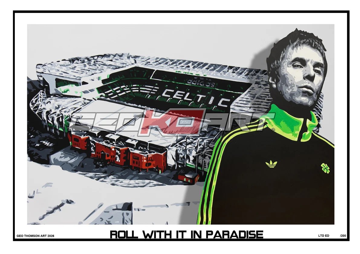 geokoart's tweet photo. ⚠️COMPETITION⚠️

1st PRIZE - OASIS CELTIC PARK PRINT SET!

Just name Celtics 1st scorer and time of goal (KT 34 mins) v rangers at Celtic Park on Sunday, closest wins.

Entry closes at kick off.

🟢 SHARE ✅
🟢 FOLLOW ✅ https://t.co/9fkkCwVI8H