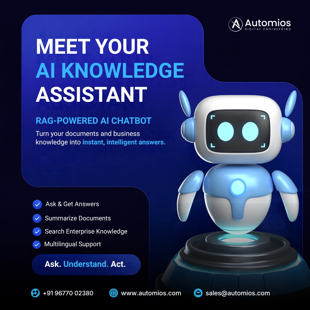 automios's tweet photo. Your business already has the knowledge. Now make it easier to access.

Help teams find the right information faster, reduce repetitive searches, and make everyday decisions with greater confidence.

Smarter access to knowledge. Better ways to work.

#AI #EnterpriseAI #Automios https://t.co/f7O0BXt90T