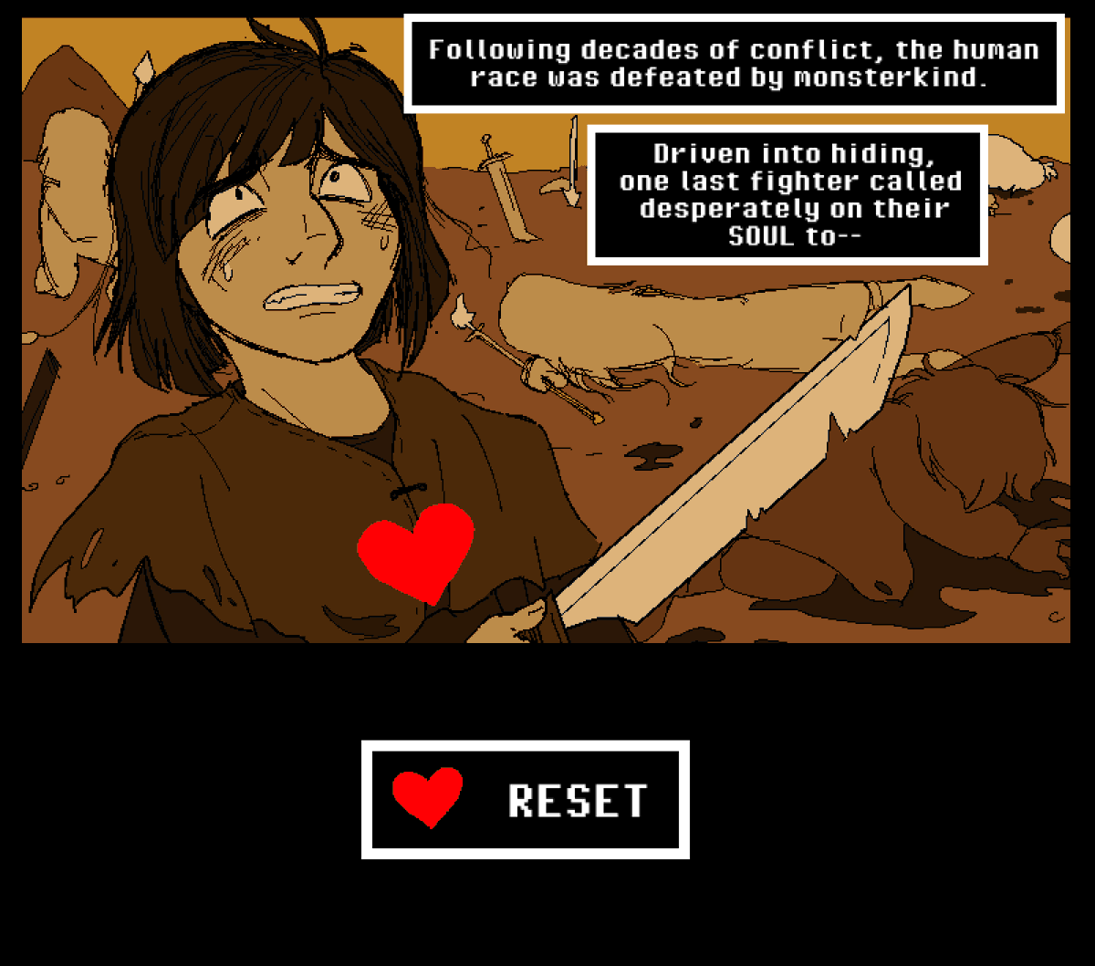 LeifLemmon's tweet photo. First no-hit run in history. I bet the human-monster war must've REALLY sucked for whomever had the most Determination at the time. Happy birthday Undertale! 

#undertaleㅤ #undertalefanart #utdr #deltarune https://t.co/pAoZEHeW1G
