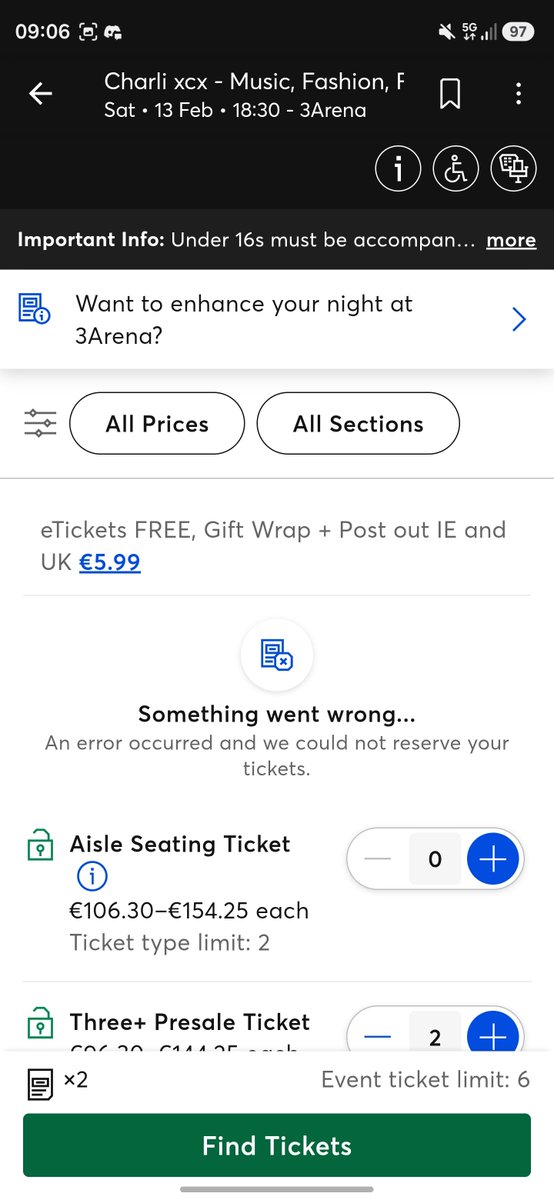 ooxtsukii's tweet photo. @jamiesmallxxx I kept spamming the search again button til it found me tickets 😭 i kept getting these messages beforehand https://t.co/nJYaP6t6db