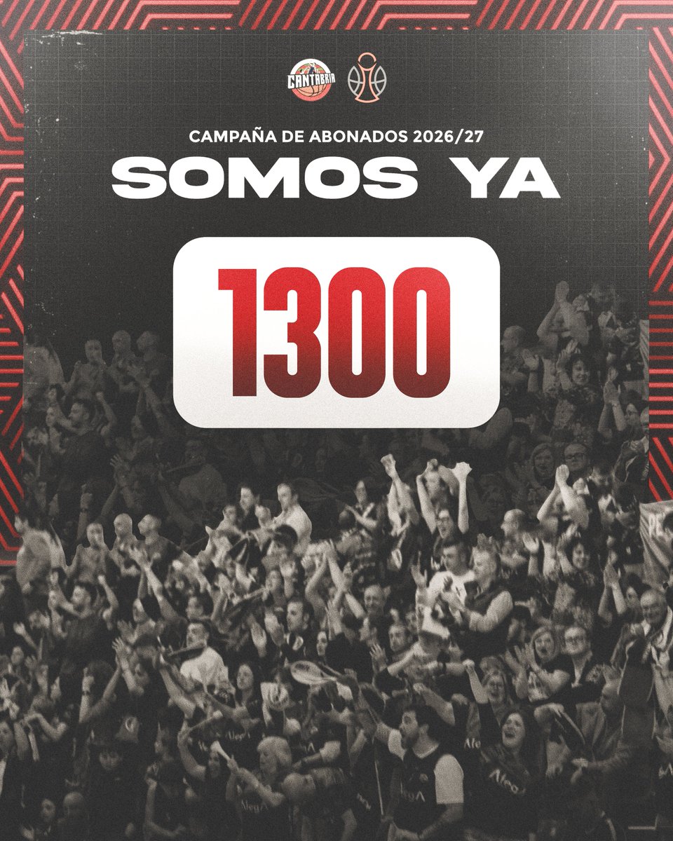 GrupoAlegaCant's tweet photo. 1300 Personas💚Una familia❤️Una ilusión🤍

🏀Ellos ya han elegido cómo quieren vivir los #5AñosdeOro. ¿Preparados para lo que está por venir? 🔥

🙌🏽 Gracias por seguir creyendo en Grupo Alega Cantabria.

Nos vemos en el Trueba 🥳

#BaloncestoenCantabria #PrimeraFEB https://t.co/7NrcGeyF9o