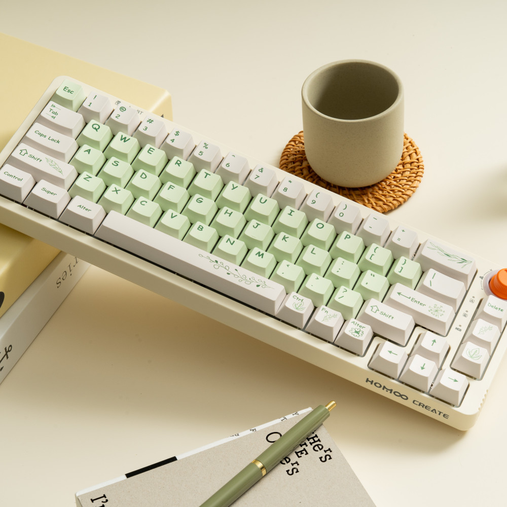 PIIFOXkeyboard's tweet photo. Obsessed with the new Herbary set 🍵💚  

Not to be dramatic, but the dandelion details on this Herbary Keycap Set just fixed my entire Tuesday mood.  

 🛒 Link in bio to cop the Herbary look.  
https://t.co/nRSX7rcuLb

#piifox #Herbary #keycapset https://t.co/sIHx8smb91
