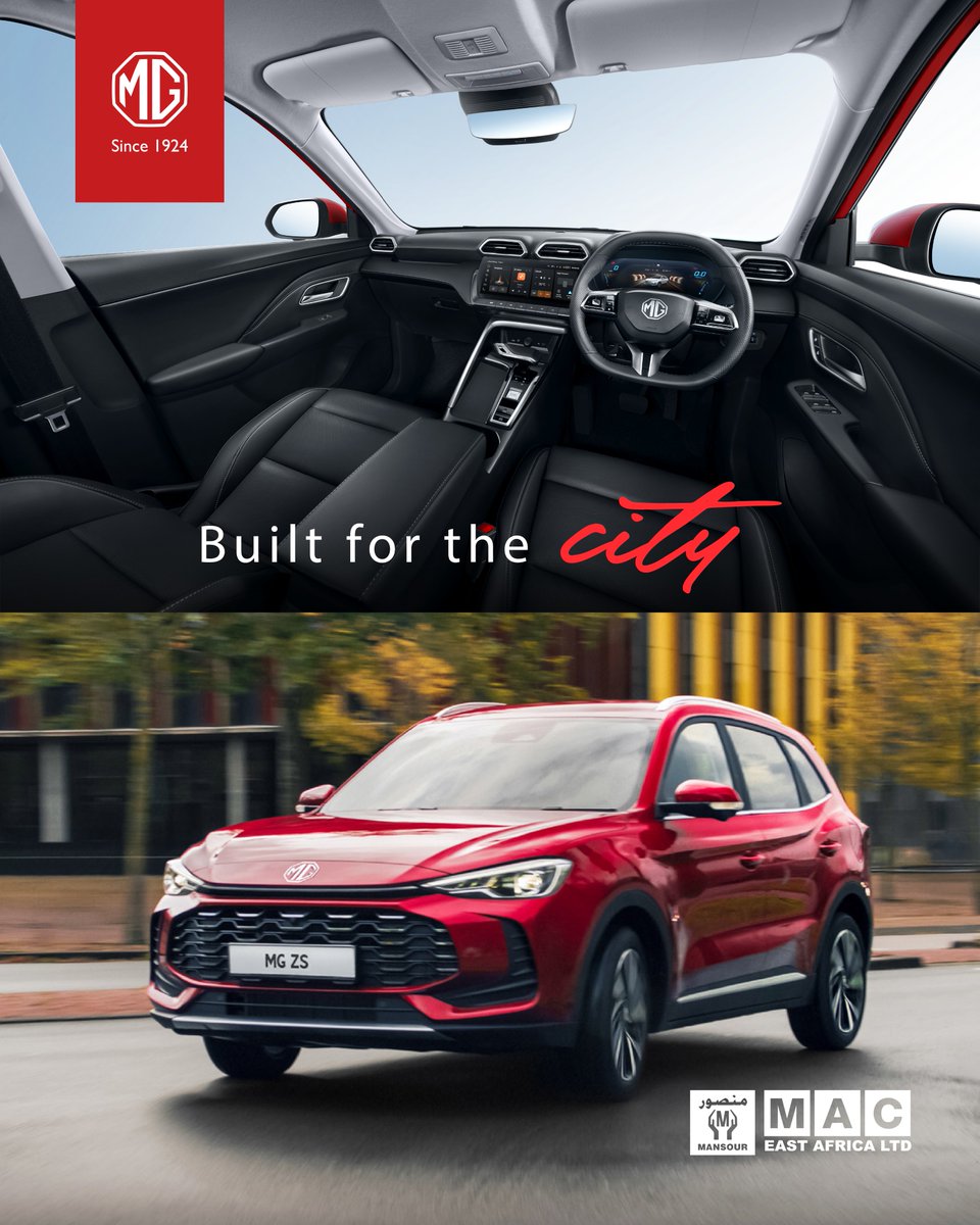 MGUgandaAcc's tweet photo. Smart, efficient, and built for urban life.

The MG-ZS blends premium design, advanced technology, and everyday practicality to deliver a driving experience that feels effortless and refined.

Discover what makes the MG-ZS the perfect companion for your lifestyle.

Visit our showroom today. https://t.co/NbbTGEzkEN | +256 (0)414 252 810
#MGUganda #MGZS