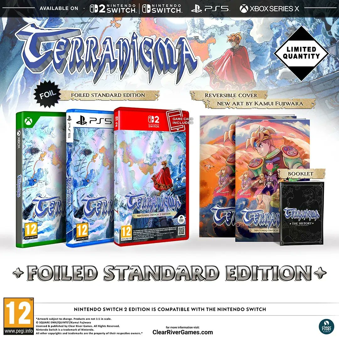 Stealth40k's tweet photo. Terranigma is coming to Switch, Switch 2, PS4, PS5, Xbox Series and PC on January 14th 2027.

The Switch 2 physical edition includes the game on cart and will work with the original Switch. https://t.co/o8QYJqFr3a
