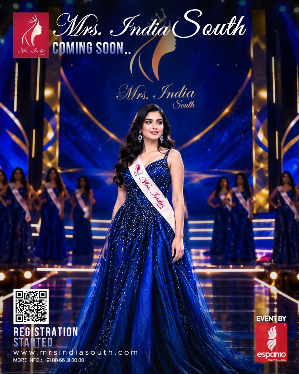 espanioevents's tweet photo. Mrs. India South – Coming Soon! ✨
✨ Registration Started!
👑 Celebrate Confidence &amp; Grace
🎤 Personality &amp; Stage Development
📸 Media &amp; Modeling Opportunities
🤝 Connect with Inspiring Women
🌐 https://t.co/UDxlqR4vg5
📞 +91 88 66 31 80 80
#MrsIndiaSouth #MrsPageant https://t.co/vWLlXND4br